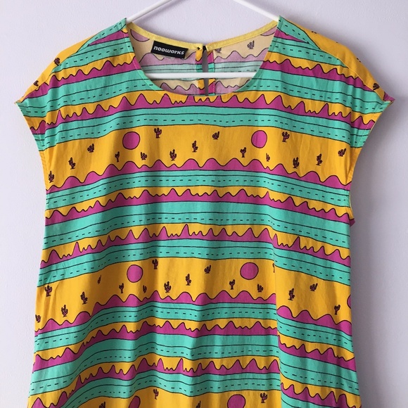 Nooworks Cactus Southwestern Dress L *RARE* - Picture 2 of 13